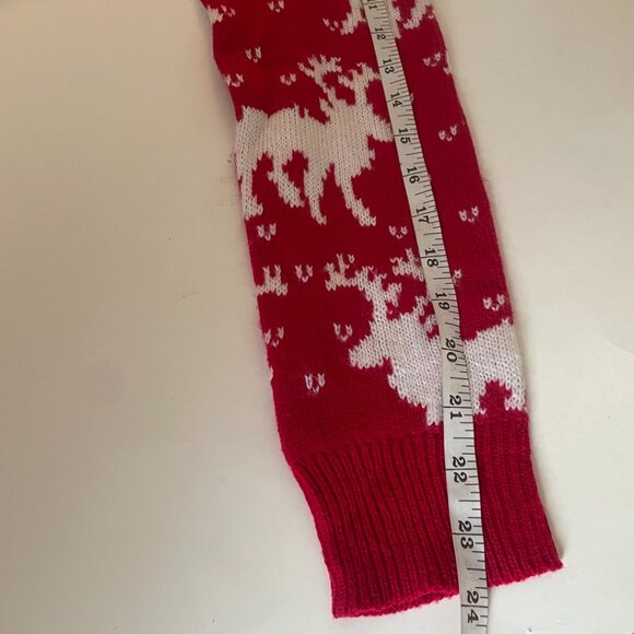 Red Reindeer Knit Holiday Sweater – With Jingle Bells - Picture 7 of 7